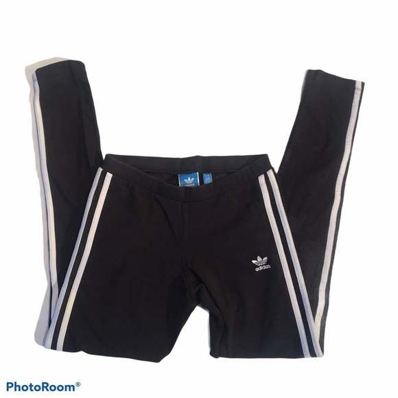 Adidas Three Stripe Cotton Leggings XS - Picture 4 of 10